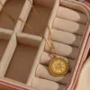 Wholesale PVD Coated Real Gold Plated 18K Gold Geometric 304 Stainless Steel Fashion Waterproof Non Tarnish 304 Stainless Steel Necklace