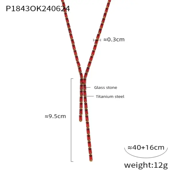 Wholesale PVD Coated Real Gold Plated 18K Quadrilateral 304 Stainless Steel Elegant Simple Style Waterproof Non Tarnish Pendant Necklace