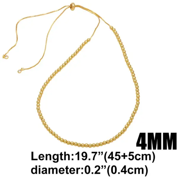 Wholesale Vintage Style Round Copper Plating 18k Gold Plated Necklace