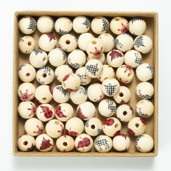 oly-9cd56cb69802c93d0ae693f4ce490431 Wholesale 10pcs/pack Christmas wooden beads colored wooden beads