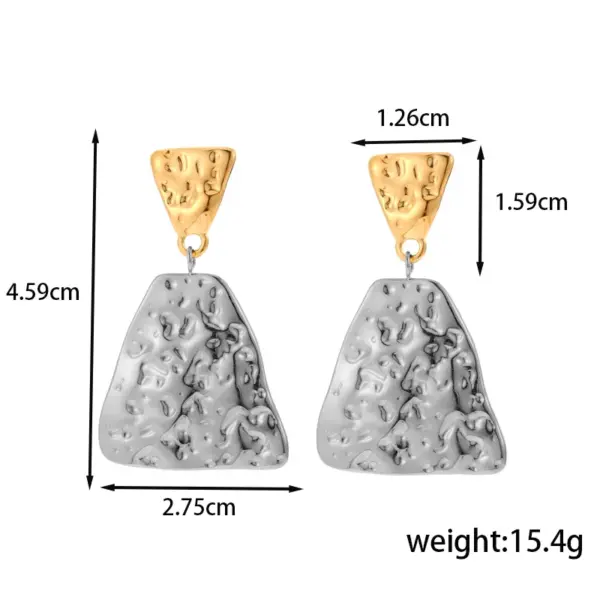 Wholesale PVD Coated 16K Gold Plated Geometric 304 Stainless Steel Modern Style Simple Style Waterproof Non Tarnish