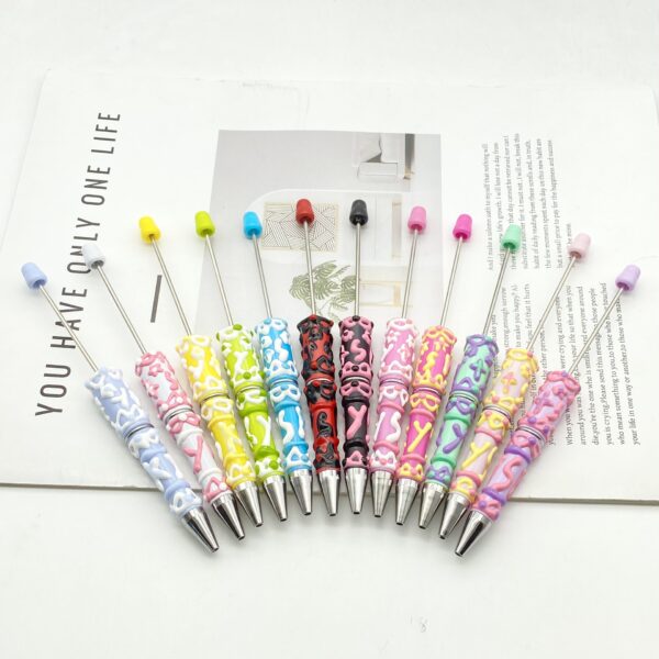 Wholesale Creative Cream Glue Hand-Painted Ballpoint Pen DIY Handmade Oil Ballpoint Pen Macaron Cream Color Cute Pen in Stock