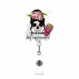 Whiteboard female skull flower cup