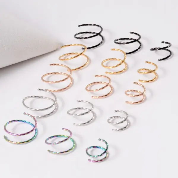 1 Piece Nose Rings & Studs Simple Style Commute Solid Color 304 Stainless Steel 18K Gold Plated Nose Pin