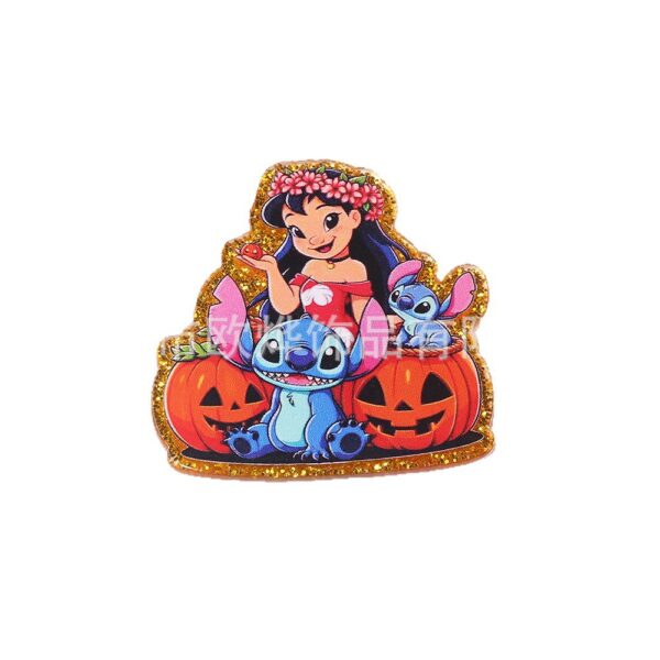 Wholesale New loose powder cross-border cartoon Halloween cute jewelry acrylic pins adorable DIY patch accessories