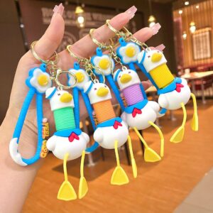 Telescopic hat duck [white mixed hair]