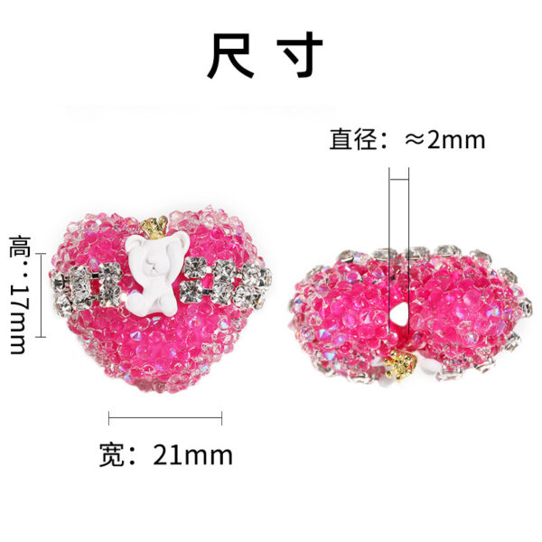 Wholesale Crown Bear Heart-Shaped Soft Candy Beads