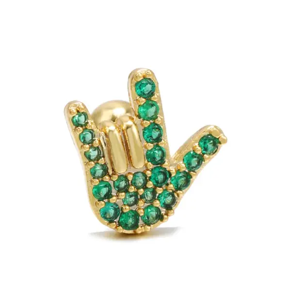 Wholesale Brass Gem Ear Cartilage Rings & Studs Geometric Waterproof Non Tarnish Surgical Steel