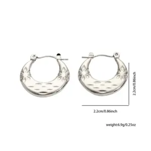 Titanium Steel O-Texture Earrings
