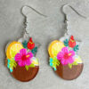 Wholesale Fun Holiday Drink Acrylic Earrings