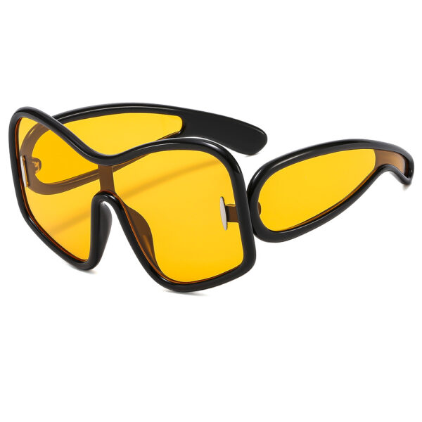 Wholesale 2024 New Cross-border One-frame One-piece European and American Sunglasses Fashion High-end Men's Sunglasses Women's High-end Sense