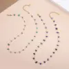 Wholesale Elegant Devil's Eye Stainless Steel Natural Stone Plating Necklace