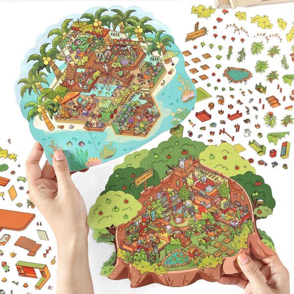 Wholesale InfeelMe miniature scene sticker my cabin second shot 2.5D oversized three-dimensional landscaping cabin