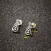 Wholesale PVD Coated 18K Gold Real Gold Plated Cello 304 Stainless Steel Simple Style Waterproof Non Tarnish Ear Studs