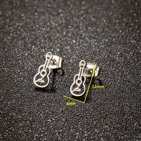 Wholesale PVD Coated 18K Gold Real Gold Plated Cello 304 Stainless Steel Simple Style Waterproof Non Tarnish Ear Studs