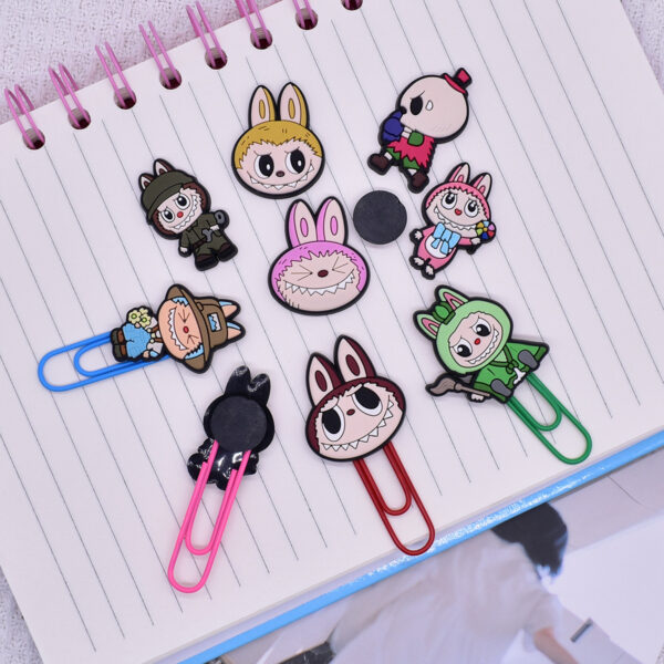 Wholesale Random 50pcs Bookmark Anime Soft Rubber Paper Clip OLY Exclusive