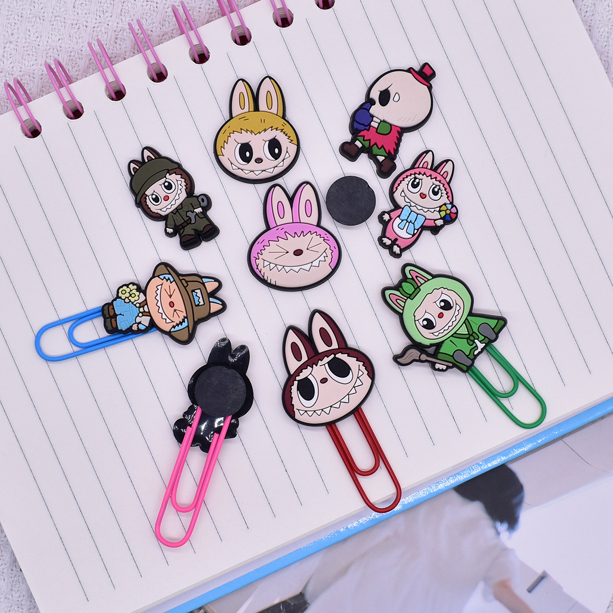Wholesale Random Bookmark Anime Soft Rubber Paper Clip OLY Exclusive