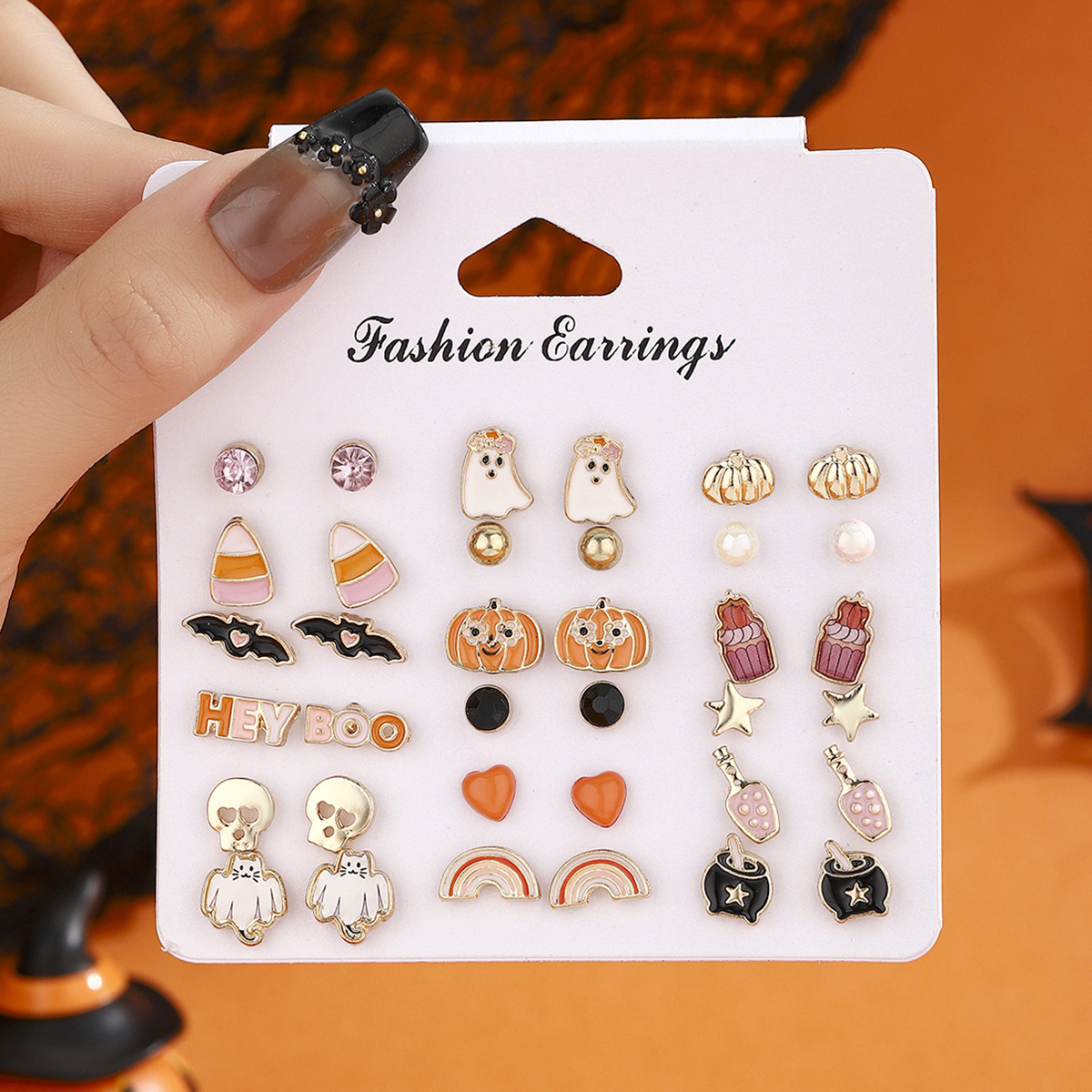 Wholesale A Variety of Ghost Festival Ghost Pumpkin Bat Funny Oil ipping Pendants DIY Alloy Jewelry Clothing Aessories