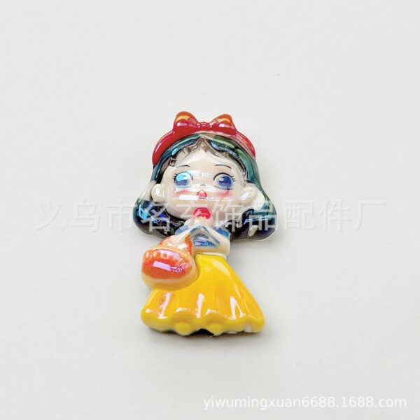 Wholesale plating resin girl series beaded loose beads OLY Exclusive