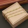 Ion Plating (IP) 18K Gold Real Gold Plated Grain 304 Stainless Steel Casual Commute Waterproof Non Tarnish 304 Stainless Steel Bracelets