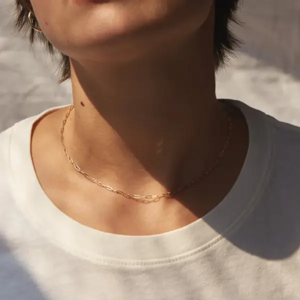 Wholesale PVD Coated Real Gold Plated U Shape Titanium Steel Fashion Waterproof Non Tarnish 304 Stainless Steel Necklace