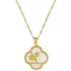 Wholesale 304 Stainless Steel Copper Butterfly Vacuum Plating Zircon Gold Plated Simple Style Cuban Link Chain Curb Chain Lobster Trigger Clasp Closure Pendant Necklace