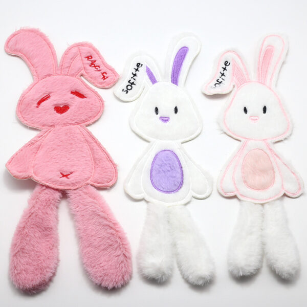 Wholesale Fluffy Rabbit Cloth Sticker Clothes Sticker Sweatshirt Coat Down Jacket Repair Hole Decoration Hand-stitched Embroidery Patch