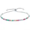 Wholesale Simple Single Row Multicolor Zircon Copper Bracelet