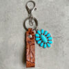 Wholesale Vintage Embossed Western Turquoise Keychain