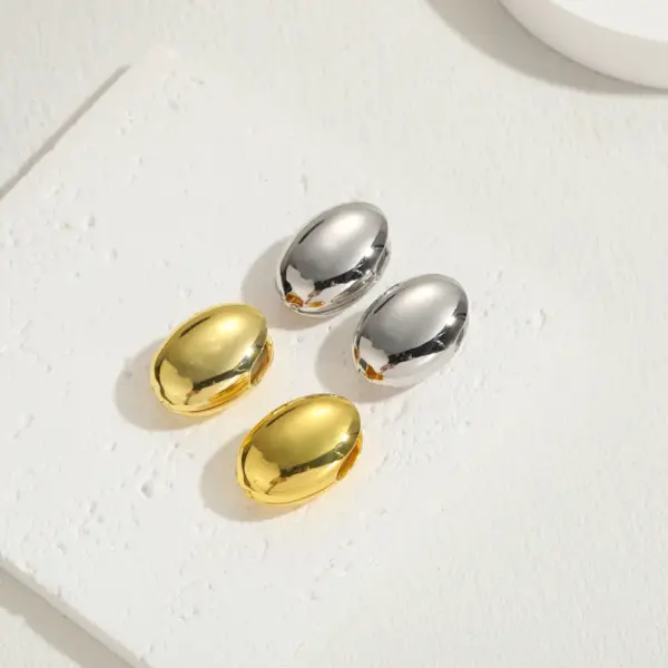 Wholesale 1 Pair Classic Style Solid Color Asymmetrical Plating Copper 14k Gold Plated Ear Studs