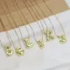 Wholesale Copper 18K Gold Plated Simple Style Letter Plating Pendant Necklace