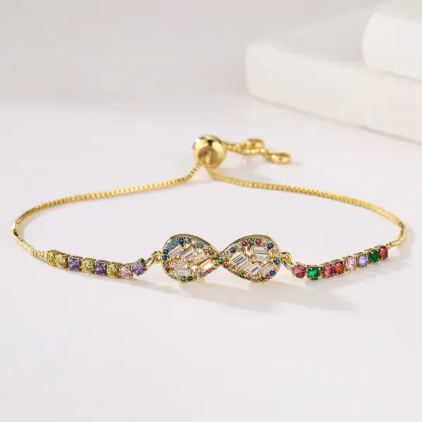 Wholesale Copper Box Chain Geometric Bracelets