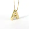 Wholesale Simple Style Classic Style Letter Copper 18k Gold Plated Pendant Necklace In Bulk