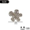 Wholesale rhinestone five-petal flower car decoration clip car air conditioning outlet exquisite diamond crystal supplies ornaments