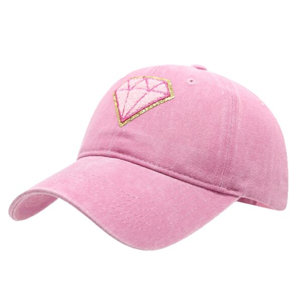 Wholesale Women's Sun Hat with Diamond Patch, Retro Soft-Top Baseball Cap, Autumn Face-Shaping Fashion Trendy Baseball Cap