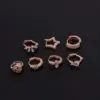 Ear Cartilage Rings & Studs Geometric Copper Zircon