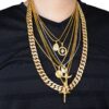 Wholesale Hip Hop Cylindrical Cross Necklace