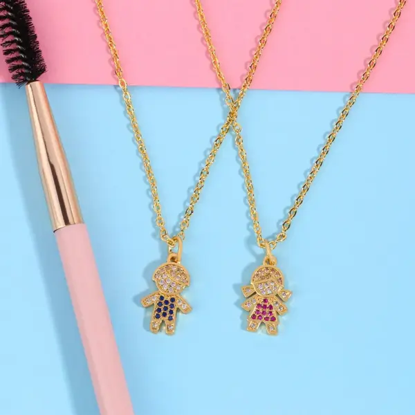 Wholesale Copper Plating Cartoon Character Necklace