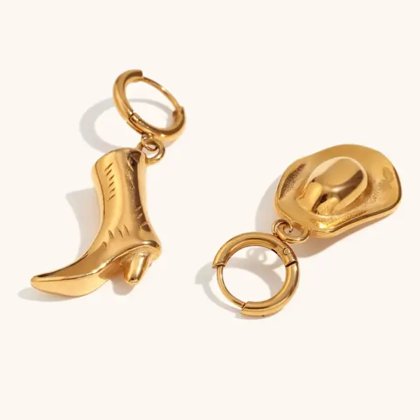 Wholesale PVD Coated Real Gold Plated Solid Color Stainless Steel Simple Style Waterproof Non Tarnish Earrings