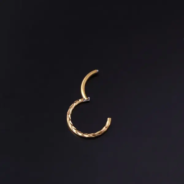 316L Stainless Steel No Inlaid Zircon Nose Rings & Studs Circle Waterproof Non Tarnish Surgical Steel