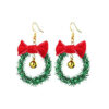 Wholesale Spiral Christmas Tree Bell Earrings