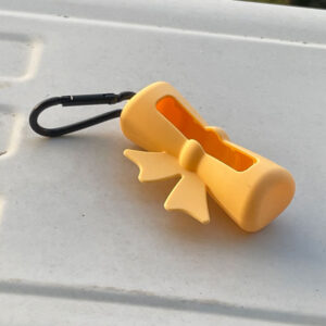 Protective case + carabiner/yellow bow