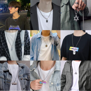 Wholesale Necklace men's fashion trend titanium steel non-fading clavicle chain personality simple handsome men's hip hop neutral wind jewelry