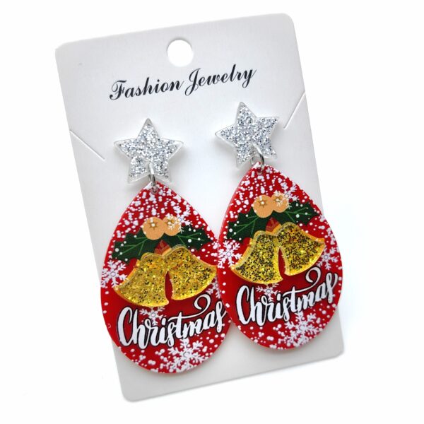 oly-9da7ce0304a362a3c5d2d27b21f0b6fe Wholesale Christmas tree bells bright color holiday party earrings