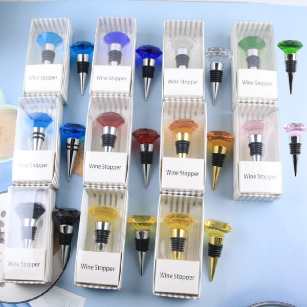 Wholesale Crystal Wine Bottle Cork Diamond Wine Stopper