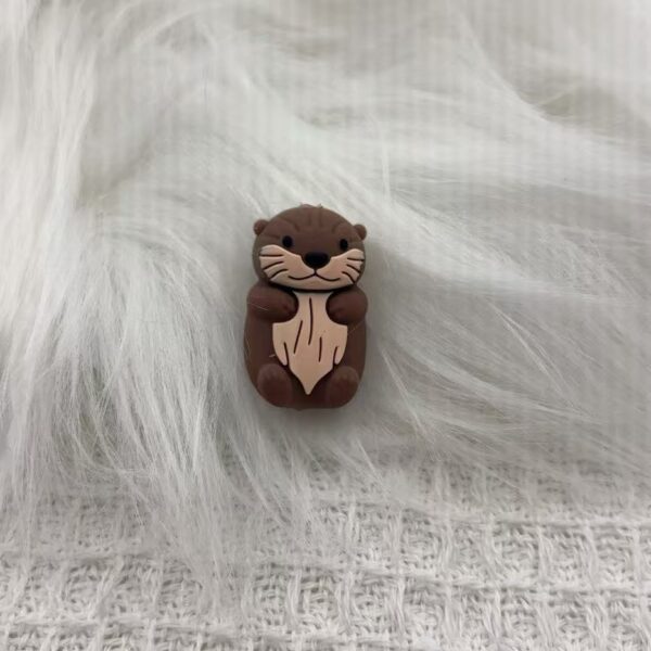 Wholesale Cross border hot sale new silicone creative beads marmot silicone beaded loose beads factory wholesale in stock