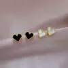 PVD Coated Real Gold Plated Heart Shape Titanium Steel Casual Simple Style Waterproof Non Tarnish Ear Studs