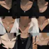 Wholesale Fashion Geometric Stainless Steel Plating Inlay Zircon Necklace 1 Piece