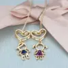 Wholesale Copper Inlaid Zircon Human Zircon Copper Necklaces