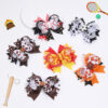 Wholesale Sports Ball Children's Hair Multi-layer Rib Ribbon Bow Hairpin Baby Sports